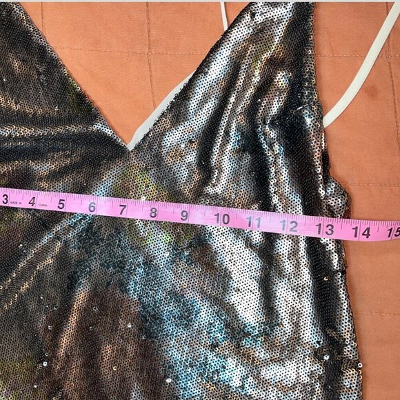 Free People  Sequin Sleeveless Shift Dress Women’s Size S - Picture 7 of 11